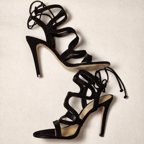 Steve Madden 'Ava' Sandal, Black Suede, Womens Size 7 M - Picture 8 of 15